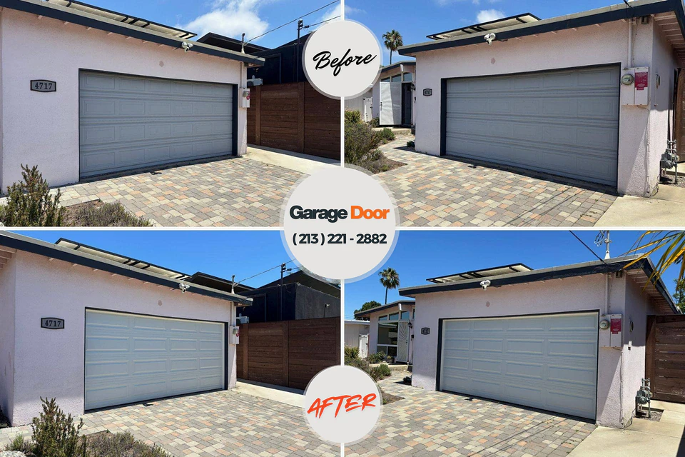 Before and after: garage door repair Heyworth, IL